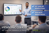 ViewSonic CDE4331 43" UHD 4K Commercial Monitor - Buy Online | Authorized Dealer