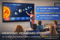 ViewSonic ViewBoard IFP7551 75" UHD 4K Touchscreen Display - Buy Online | Authorized Dealer