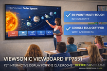 ViewSonic ViewBoard IFP7551 75" UHD 4K Touchscreen Display - Buy Online | Authorized Dealer