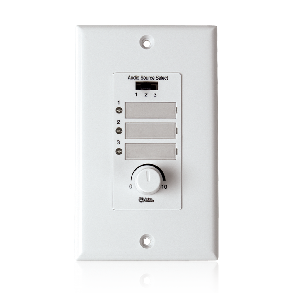 Wall Plate Input Select Switch with Volume Control 10k Pot and Input Indicator Use With AAPHD Amplifiers