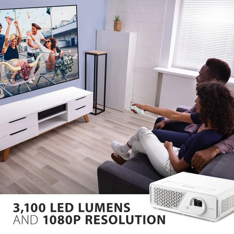 X2 - 1080p Short Throw Projector with 3100 LED Lumens, USB C, BT Speakers and Wi-Fi 2