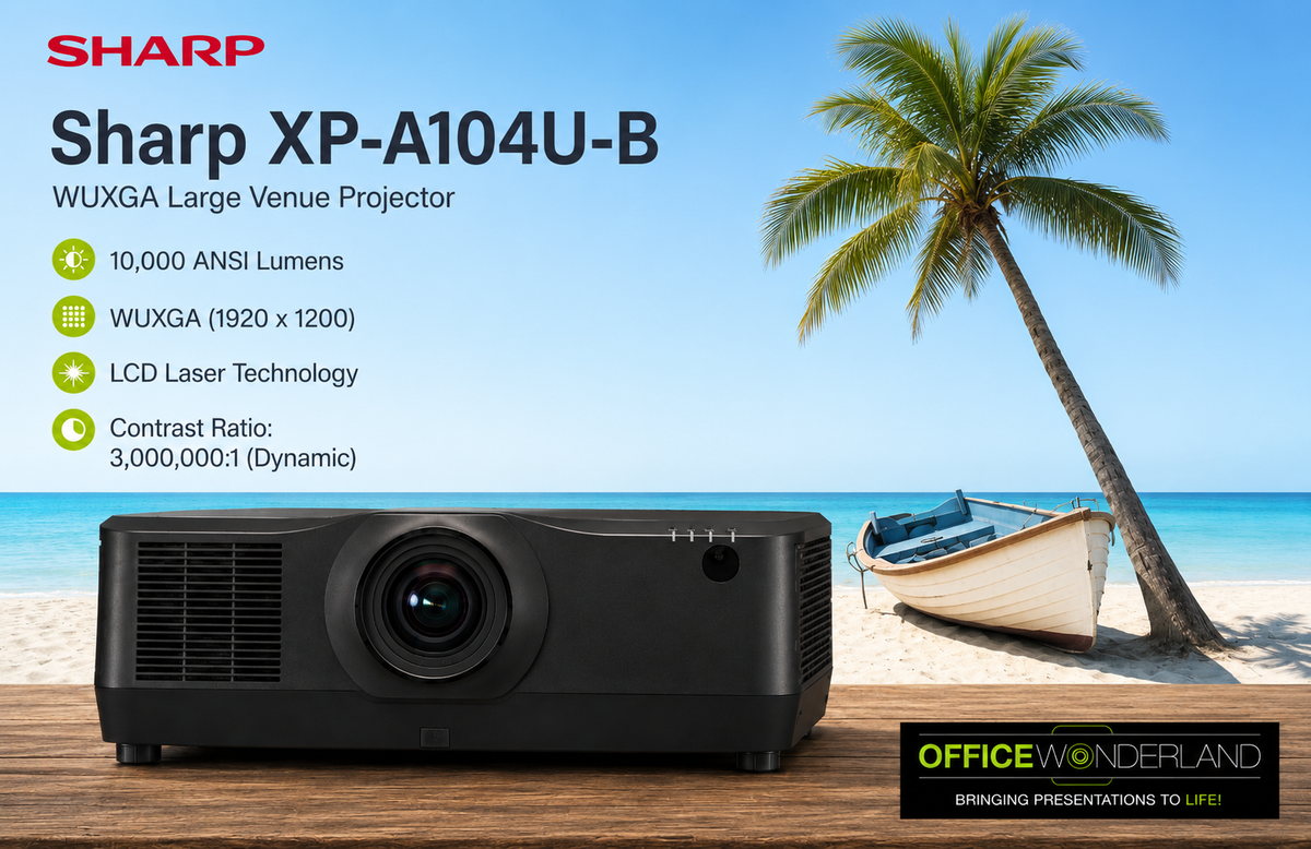 Sharp XP-A104U-B WUXGA Large Venue Projector (Black)