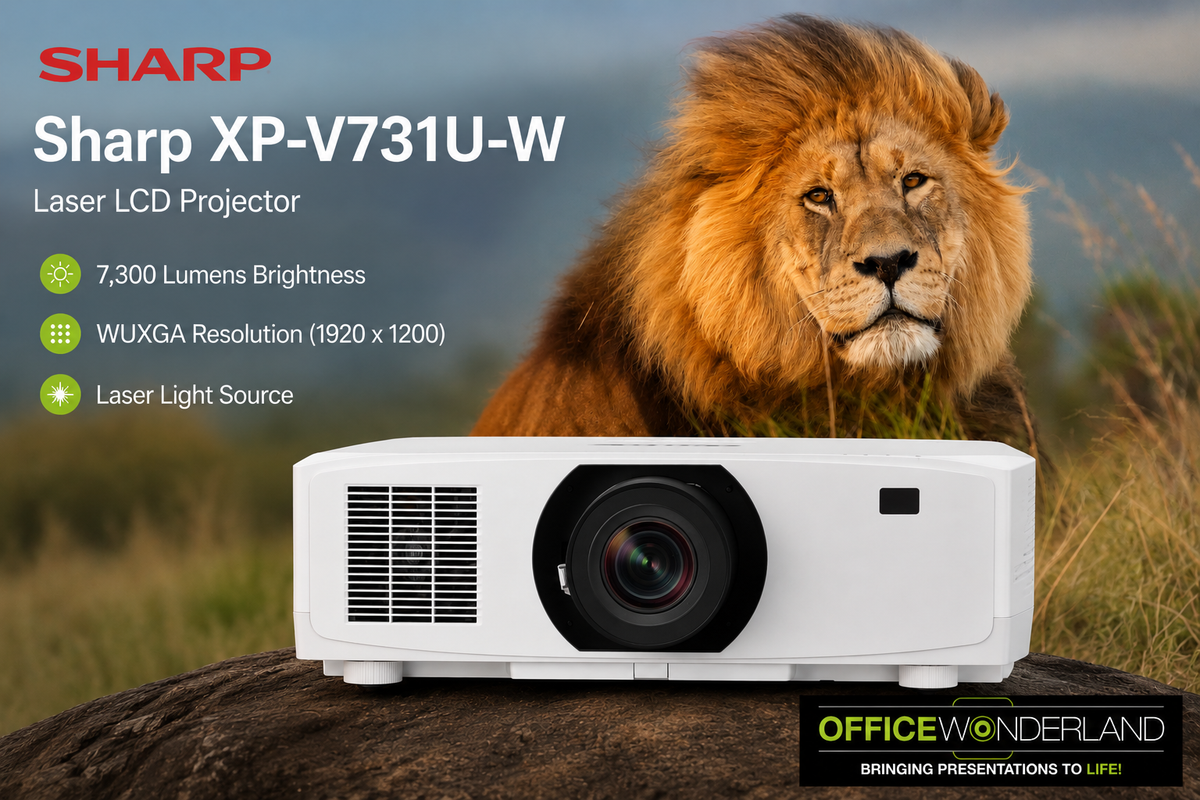 Sharp XP-V731U-W  7,300-lumen WUXGA Laser LCD Projector (No Lens, White)