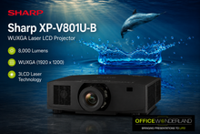 Sharp XP-V801U-B 8,000 Lumen WUXGA Laser LCD Projector (Black)