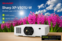 Sharp XP-V801U-W 8,000 Lumen WUXGA Laser LCD Projector (White)