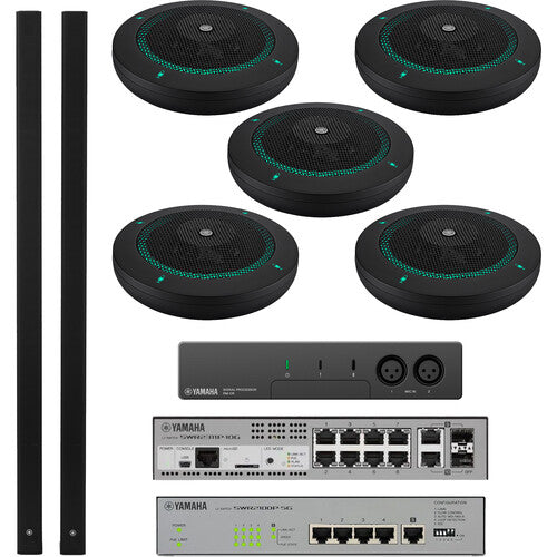 Yamaha AD-5TT-WB Adecia Wired Mic. Bundle:5-RM-TT-B Mics(B)RM-CR