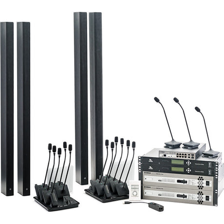 Yamaha Conference Ensemble For Boardroom, Black Speaker, 16 Microphones