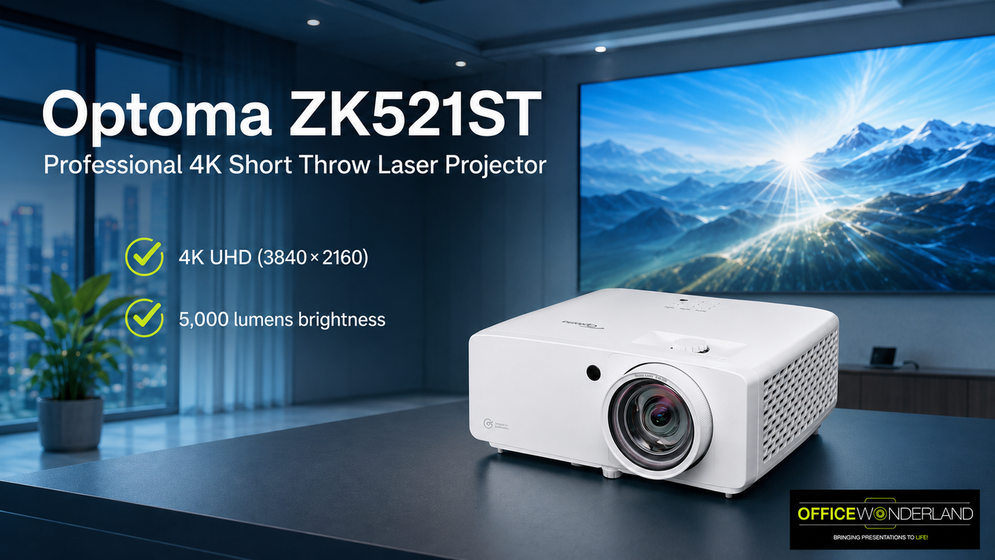 Optoma ZK521ST Professional 4K Short Throw Laser Projector | 5,300 Lumens