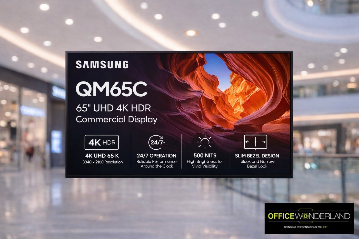 Samsung QM65C 65" UHD 4K Commercial Monitor - Buy Online | Authorized Dealer