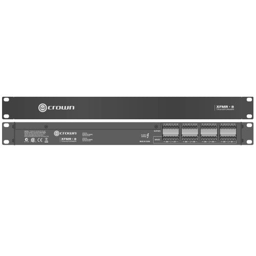 Crown XFMR8 8 Channel Rackmount Constant Voltage Transformer Panel NXFMR8CH