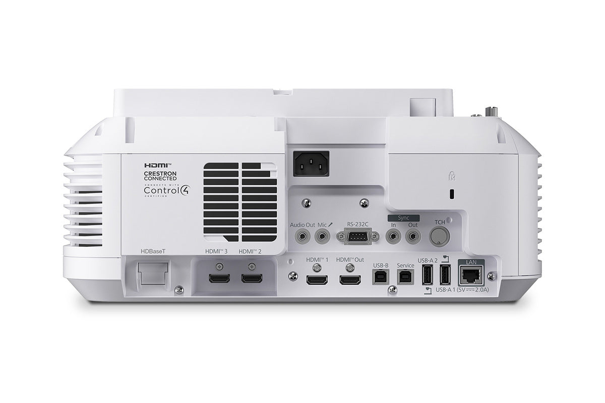 Epson BrightLink 870Ei 5,000 lumens  Ultra Short Throw Projector Rear Inputs