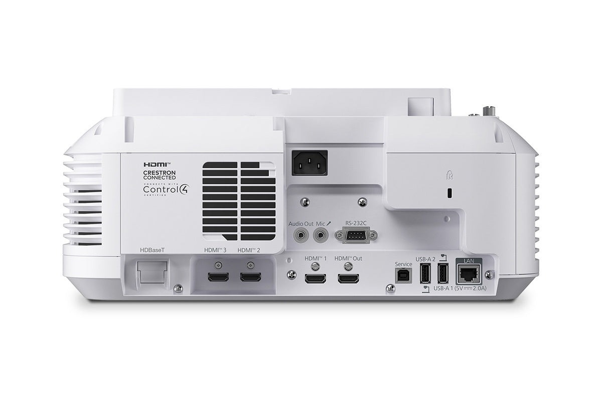 Epson PowerLite 780E 4,200 Lumens Ultra Short Throw 4K Enhancement Laser Projector Rear Inputs