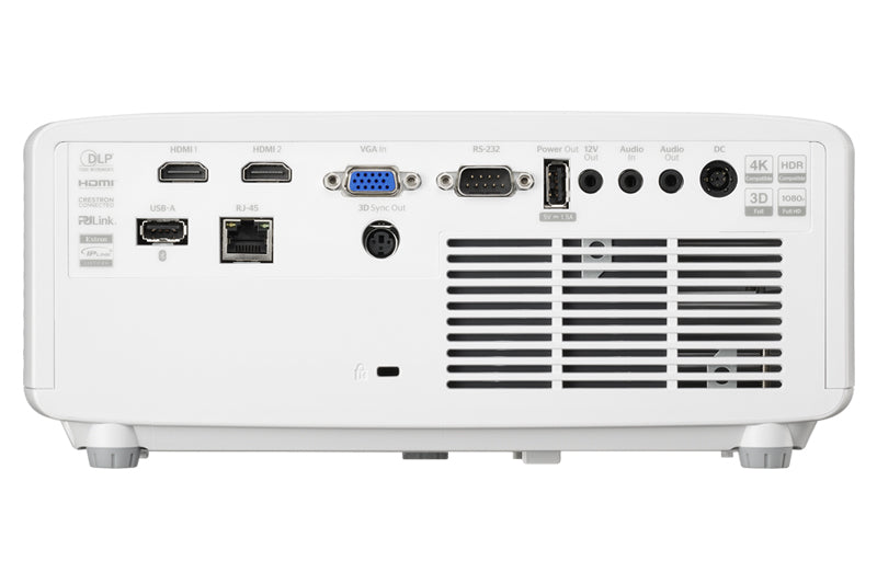 Optoma ZH451ST Rear Inputs  