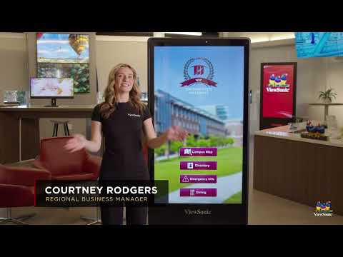 ViewSonic EP5542T 55" Class 4K UHD Smart IPS LED Kiosk Stand Multi-touch Digital ePoster