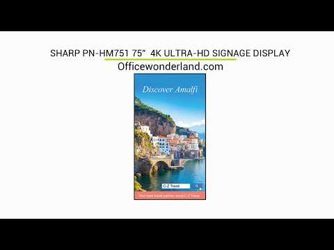 Sharp PN-HM751 75" Class 4K Ultra-HD Smart Signage Display