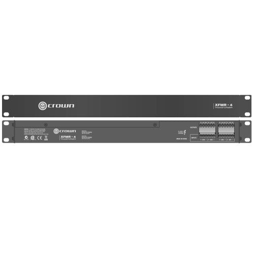 Crown XFMR4 4 Channel Rackmount Constant Voltage Transformer Panel NXFMR4CH